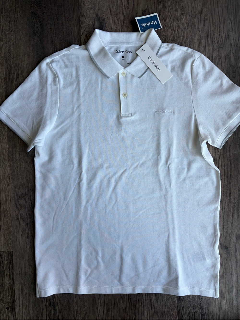 Calvin Klein Men’s Stretch Pique Solid Tipped Polo Sz.M